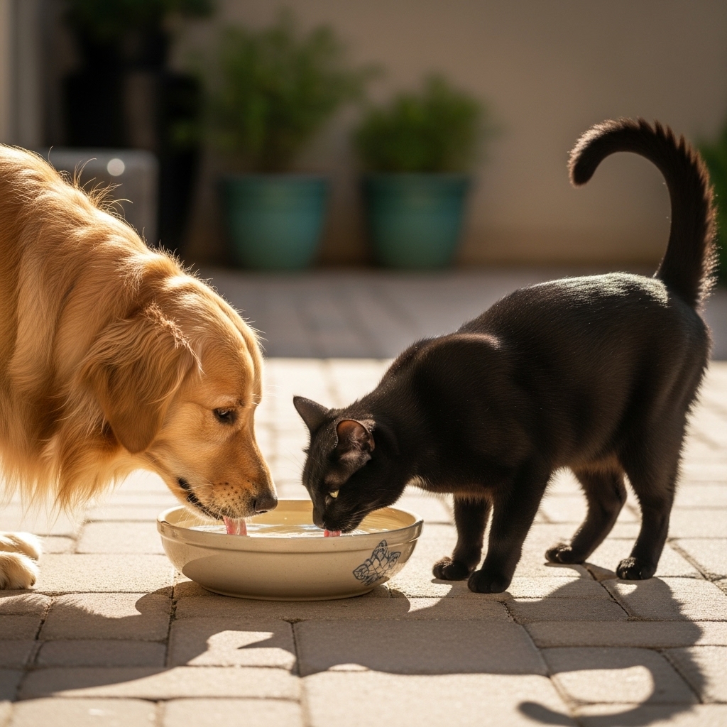 Luna and Max sharing a drink